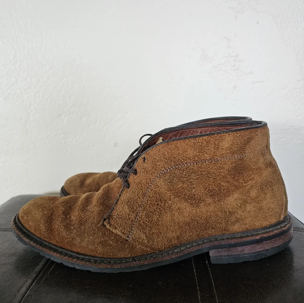 Allen Edmonds Katmai Chestnut Brown‎ Suede Distressed Chukka Boots Sz 8 D